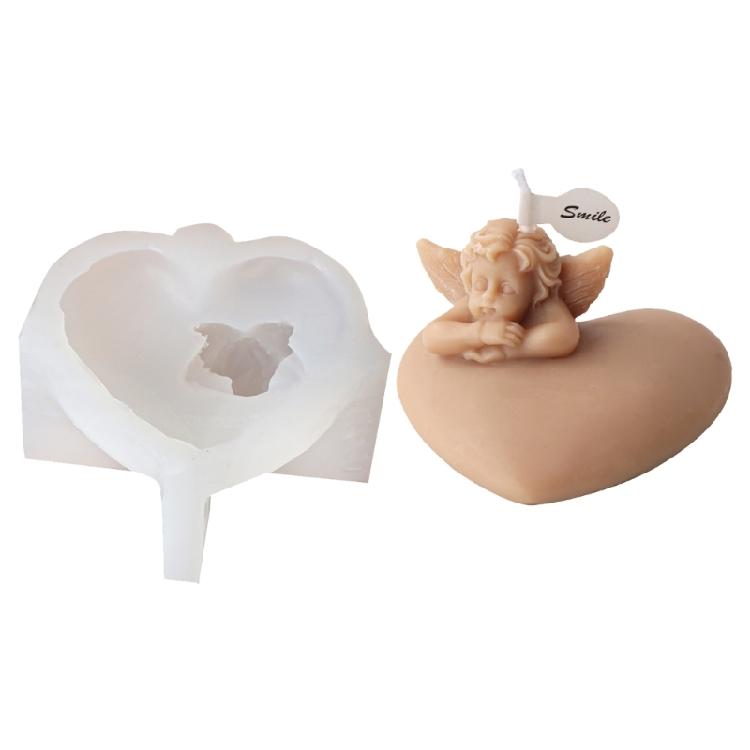 Silicone Mold 3D Angel Candle Molds Handmade DIY Soap Baking Molds Home Decors