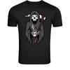 Grim Reaper Coffee T-Shirt - Funny Death Drinking Coffee Graphic