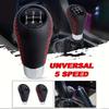 Universal 5 Speed Manual Leather Red Stitch Gear Shift Knob Car Gear Stick Shift Knob Lever Manual Transmission M8 M10 M12