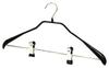 MAWA MAWA Body Form Hangers for Suits and Coats with Set of Warranty German-made Non-Slip Clips, 42LK, 10, Black, 10-Year