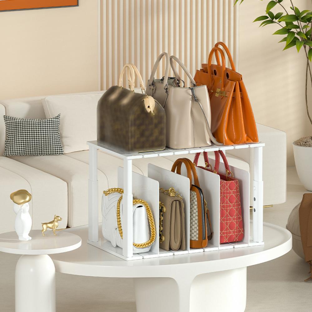 Organizator de separatoare de raft din plastic pentru geantă verticală, cămăși de pulover, în dormitorul cămară