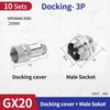 10Set GX20 Docking 2/3/4/5/6/7/8/9/10 Pin Male Female Butting Wire Cable Circular Aviation Socket Plug Panel Connector