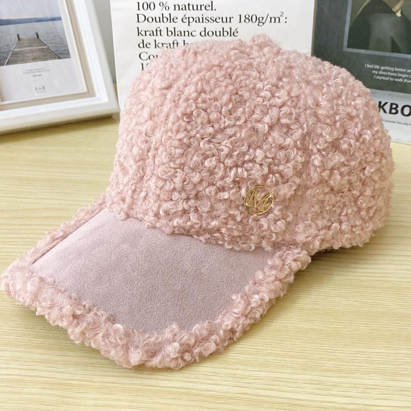 

Потовщена тепла шапка з овечої вовни Жіноча осінньо-зимова плюшева бейсболка Кепка Adjustable