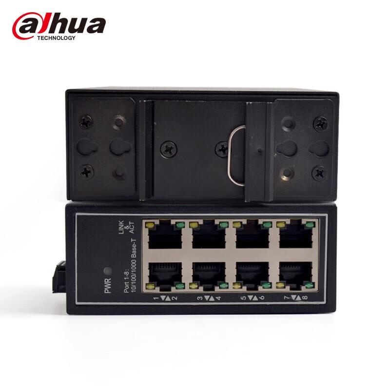 Dahua 8-Port Gigabit Industrial DIN Rail Ethernet Switch