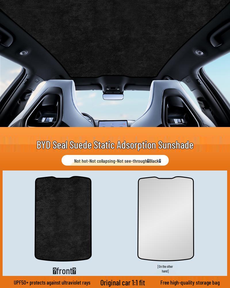 Electrostatic Sunshade Curtain for BYD Song, Seal, Qin, Han, Yuan, Tang, EVDM with Sunroof