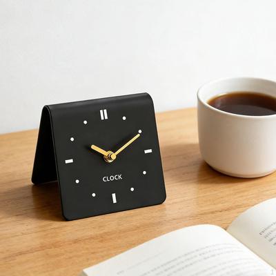 Acrylic Analog Table Clock, Silent, Decorative for Living Room Shelf