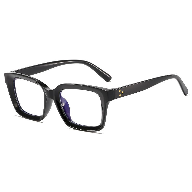 European and American fashion square anti-blue flat glasses new plain rice nails street shot glasses frame business glasses frame