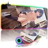 RGB Backlit Anime Roxy Migurdia Mouse Pad Cute Anime M_Mushoku Tensei Overwatch Mouse Mat Mouse Pad Non-Slip Gamer Keyboard Mat