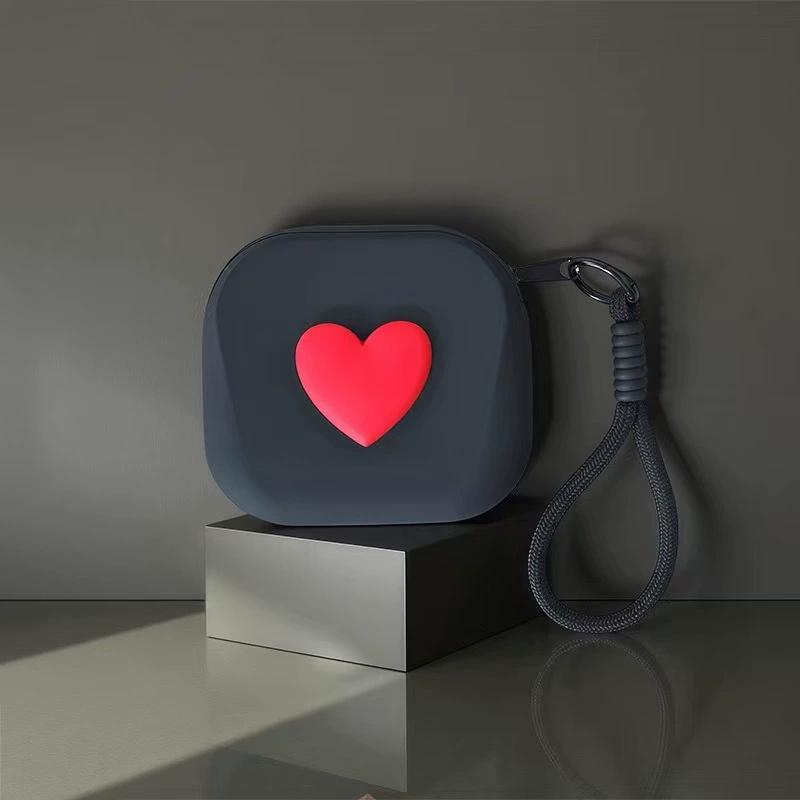 

New Love Square Bag, Bluetooth Earphone Storage Bag with Woven Handheld Rope. Portable Travel Storage. Daily Outfit чёрный