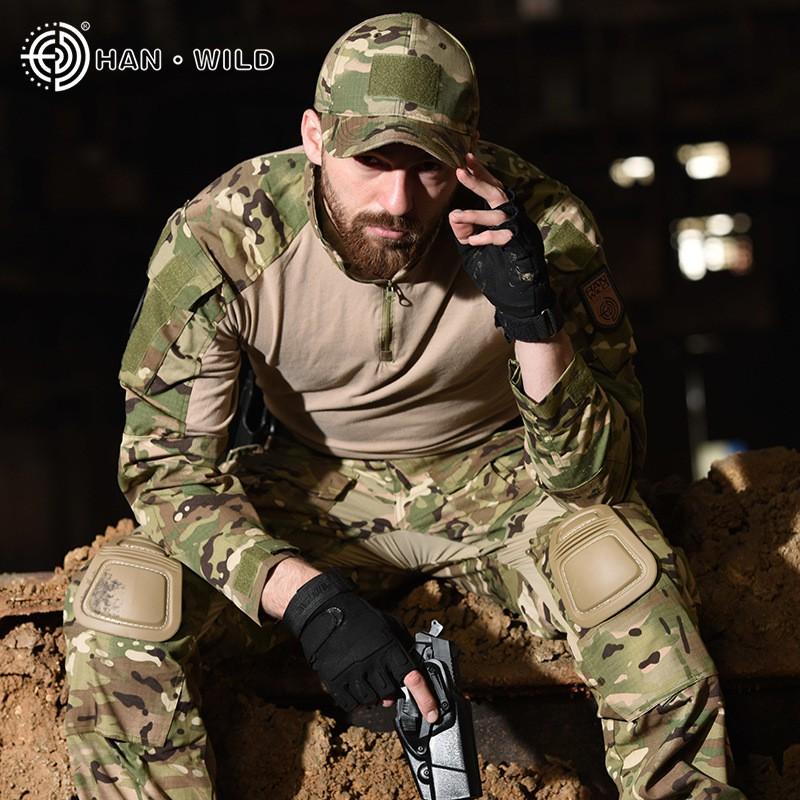 Tactical Camouflage Cycling Jersey Breathable Wear-resistant Outdoor Training Shirt Men Women