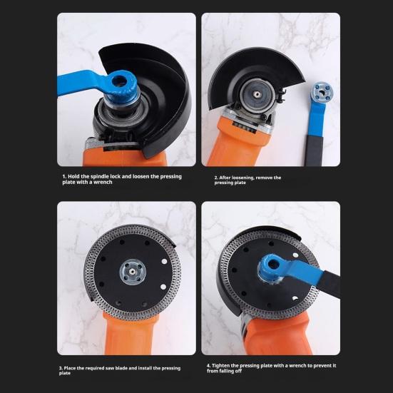 Angle Grinder Wrench High Carbon Steel Adjustable Pin Wrench for 4 to 4-1/2 Inch Grinders Heavy Duty Anti-Slip Wrench Tool