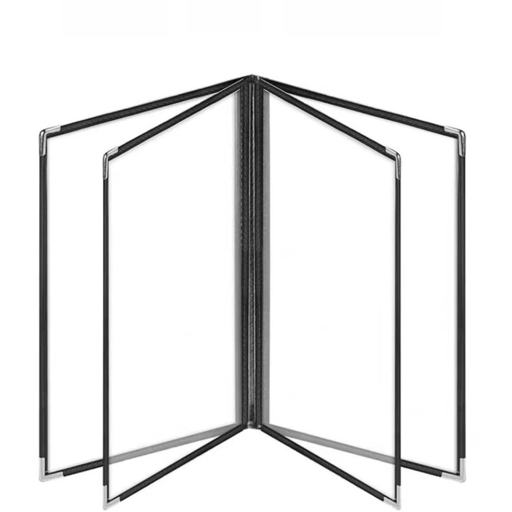 Reusable A4 Menu Paper Holder Metal Corners Shell Document Folder  Kitchen