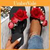 Summer Ladies Flip Flops With Flower Design For Casual Outings And Breathable Comfort
