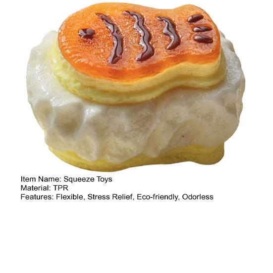 Taiyaki Squeeze Toy Stress Relief Fidget Toy Ultra-Realistic Dessert Food Sticky Squeeze Toys for Kids