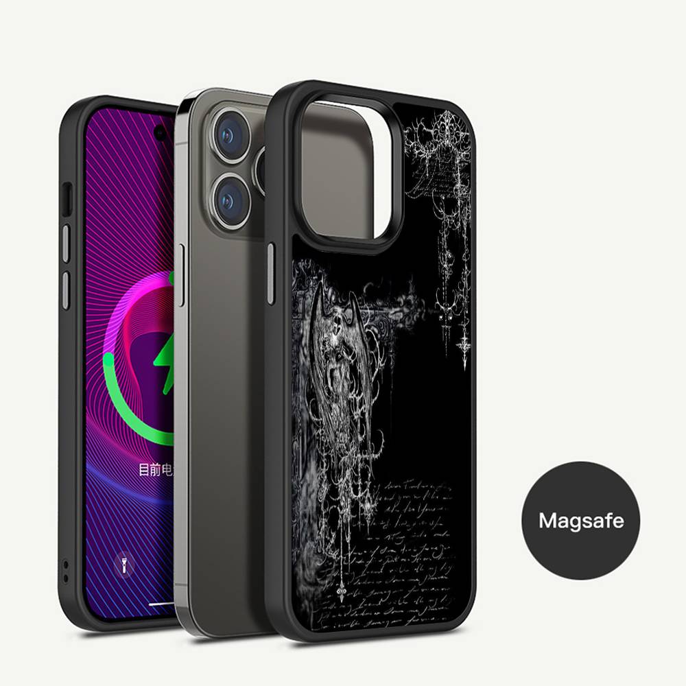 Gothic Girl Sculpture Phone Case Magnetic Case For iPhone 17 16 14 13 12 11 15 Pro Max For Wireless Charge Cover