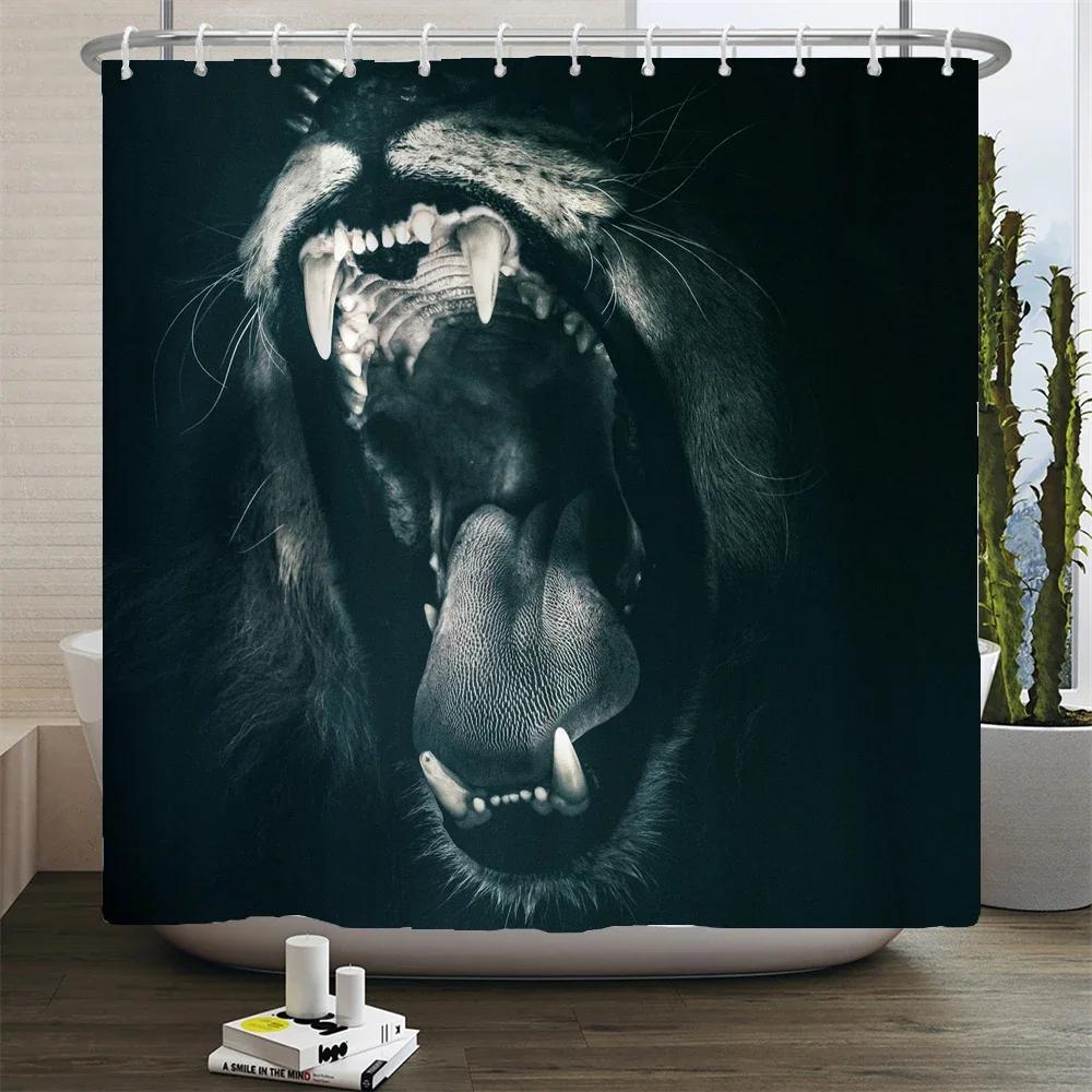 Funny Shower Curtain 3d Bath Curtains Monkey Orangutan Animal Printing Waterproof Polyester for Bathroom Decor Large 180x200cm