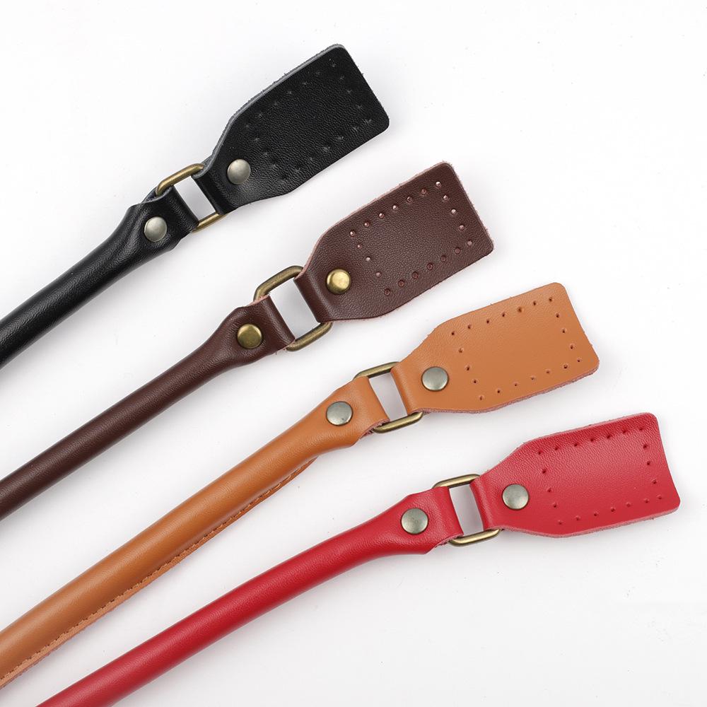 Genuine Leather Handbag with Cowhide Strap and DIY Accessories