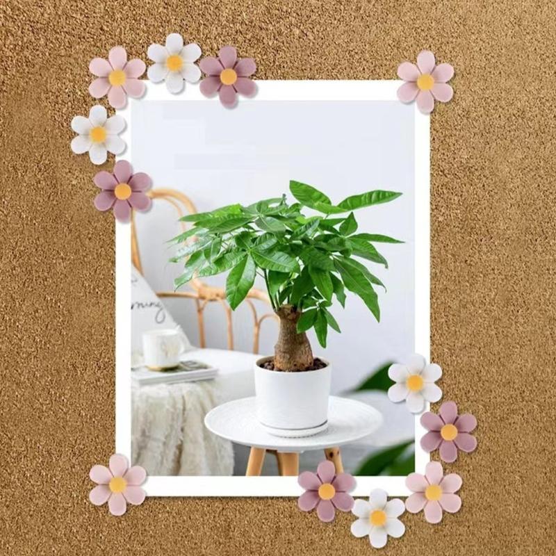 50Pieces Flower Push Pin for Office Bulletin Board Fabric Marking Picture Hanging Cork Notice Board Thumb Tacks