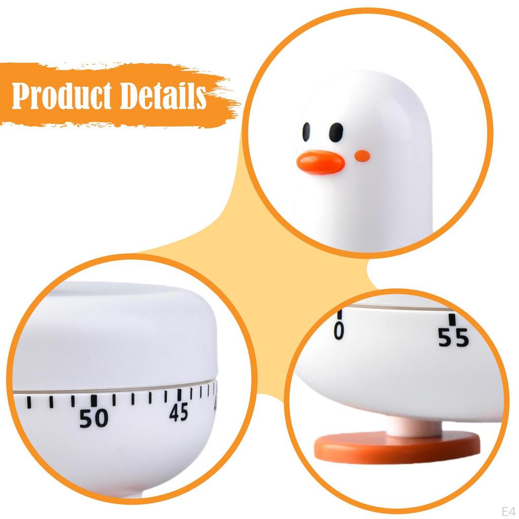 Kitchen Timer Wind Up Time Management 60 Minute Egg for Reading Sports Fitness Home