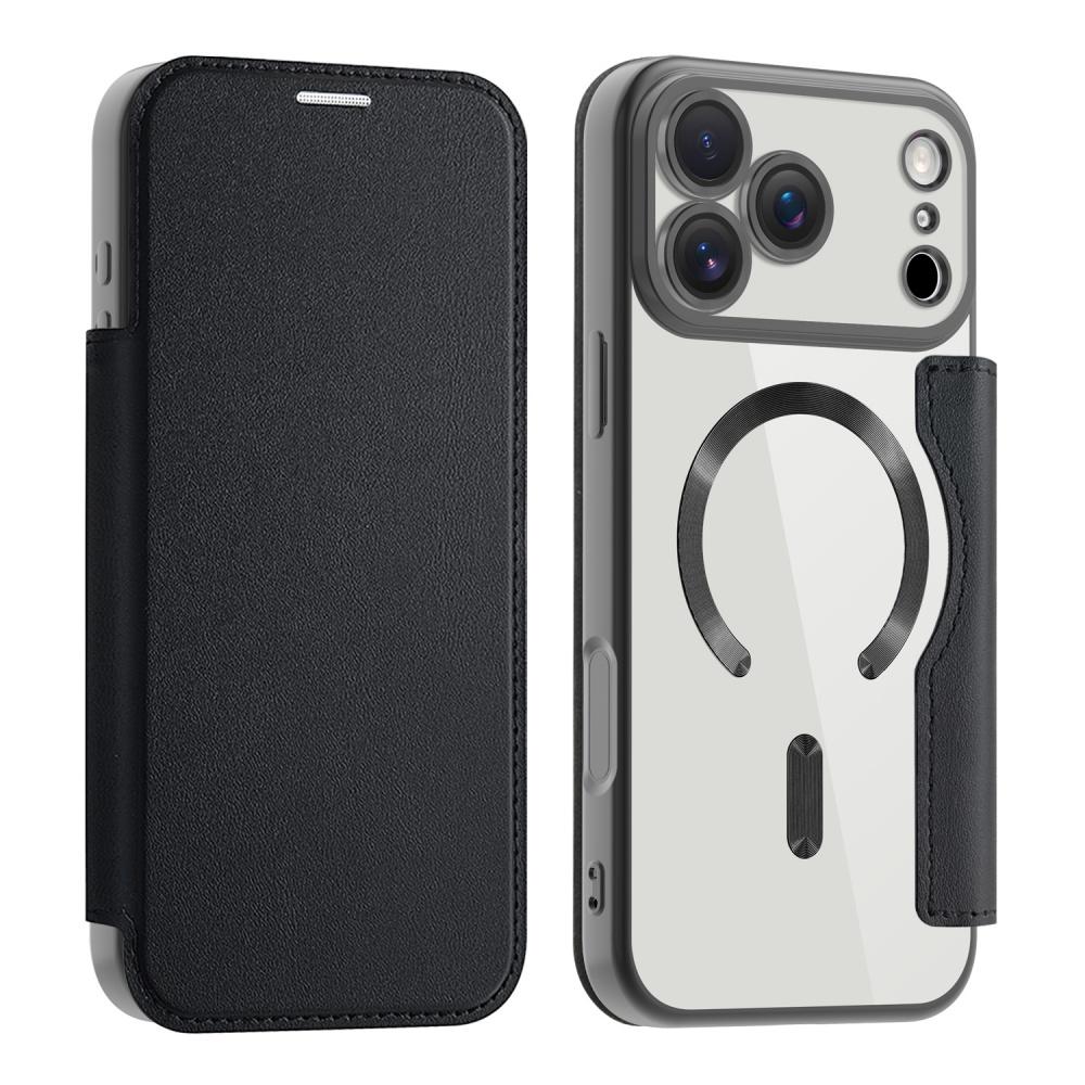 Galvanisierte Magnetische Steckplatz-Kartenhalter-Tasche Hülle Für iPhone 11 12 13 14 15 16 17 Pro Max Transparente Falt-Leder-Geldbörse Flip-Abdeckung