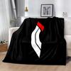 Bold White Logo Design Blanket Soft Warm Cozy Perfect for Sofa Bed Livingroom for All Occasions Stylish Decor Best Holiday Gift for Friends Family