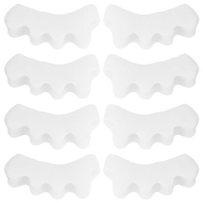 4 Ζεύγη Διαχωριστής Δακτύλων Gel Σιλικόνης 2?Διαχωριστής Δακτύλων Διόρθωση Ανακούφιση Πόνου Κότσιου Ορθωτικό ΕργαλείοΛευκό