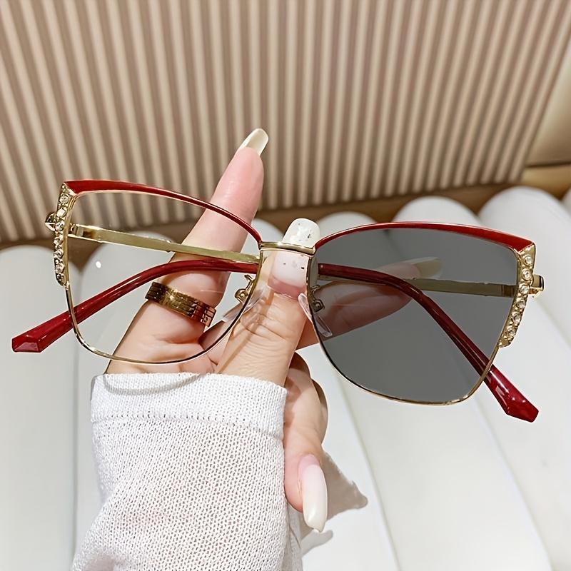 Blue Light Blocking Glasses Metal Frame UV For Protection Unisex Sunglasses Trendy Color Shift Design
