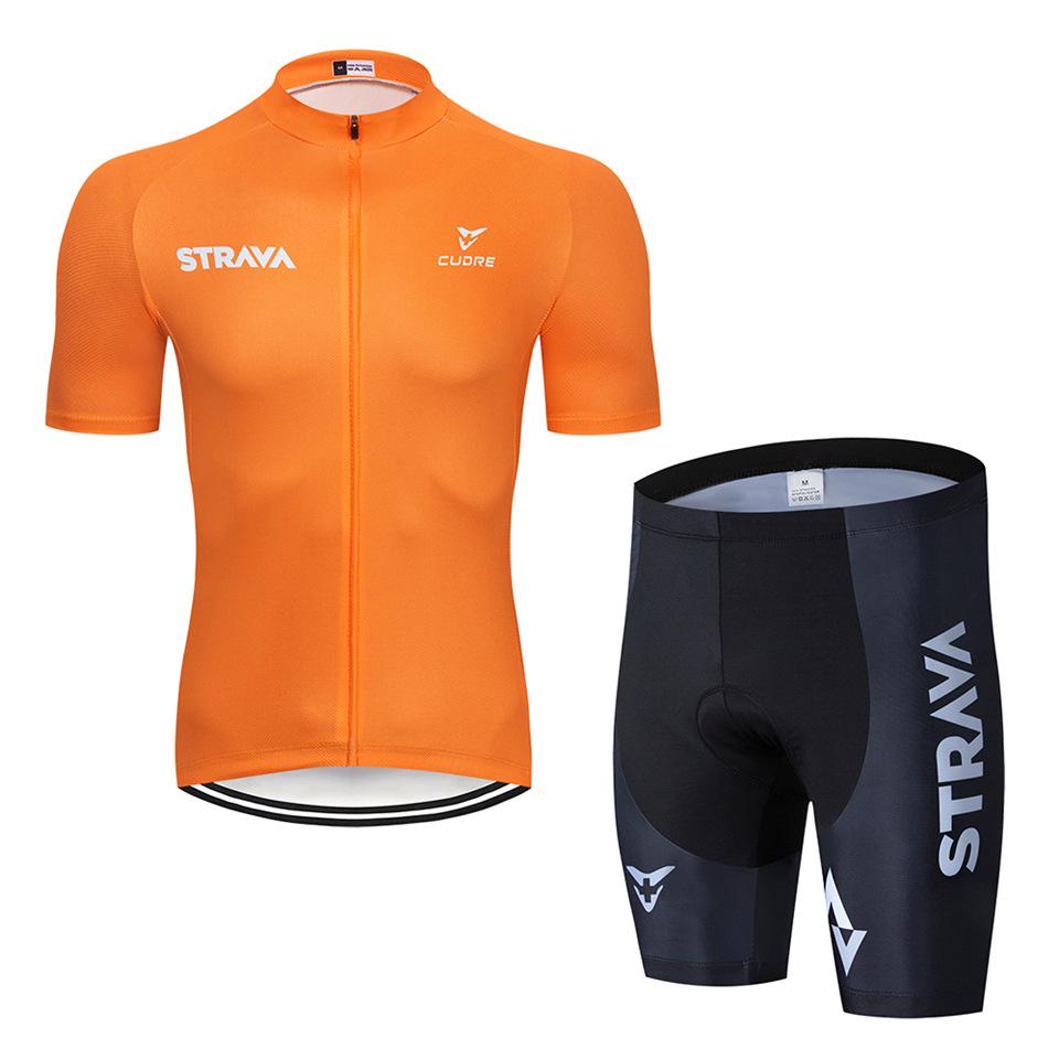 STRAVA Summer Short Sleeve Cycling Suit Off-Road Mountain Motorcycle Breathable Cycling Suit Set 2026