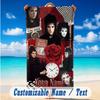 Beach Towel Custom Name Text, Quick Dry Large Towel For Beach HomeBeetlejuice Lydia Deetz
