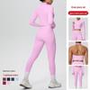 Cross-Border Halter Backless Sports Bra & High-Waisted Zipper Jacket Yoga Set