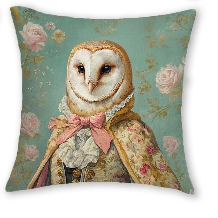 1/4pcs Vintage Royal Animal Portrait Throw Pillow Covers Floral Farmhouse Decorative Cushion Cases Cushion Cover