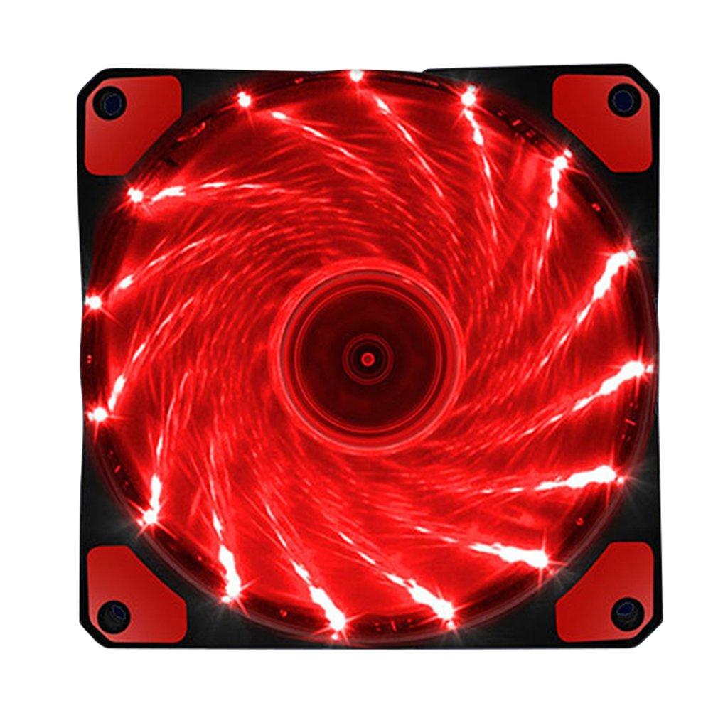 120mm RGB PC Cooling Fan Case Fans Computer Case 15 Lights Streamer 12025 Chassis Fan RGB LED PWM Light Heat Dissipation Fan