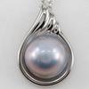 TASAKI Mabe Pearl Necklace Silver Silver/Pearl 15.2g Women Used
