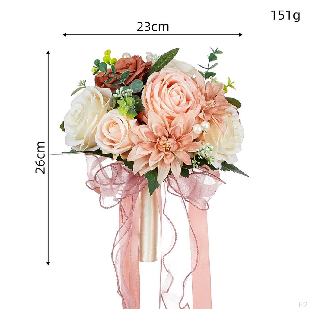 Wedding Bouquet Tossing Romantic Artificial Bridal Bridesmaid for Bride