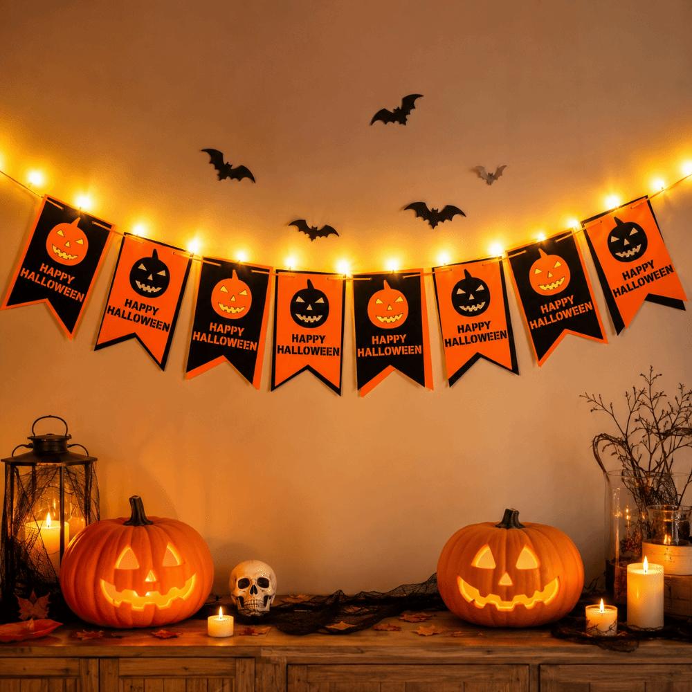 Creative Halloween Light-Up Banner DIY Halloween Decorations Haunted House Decor