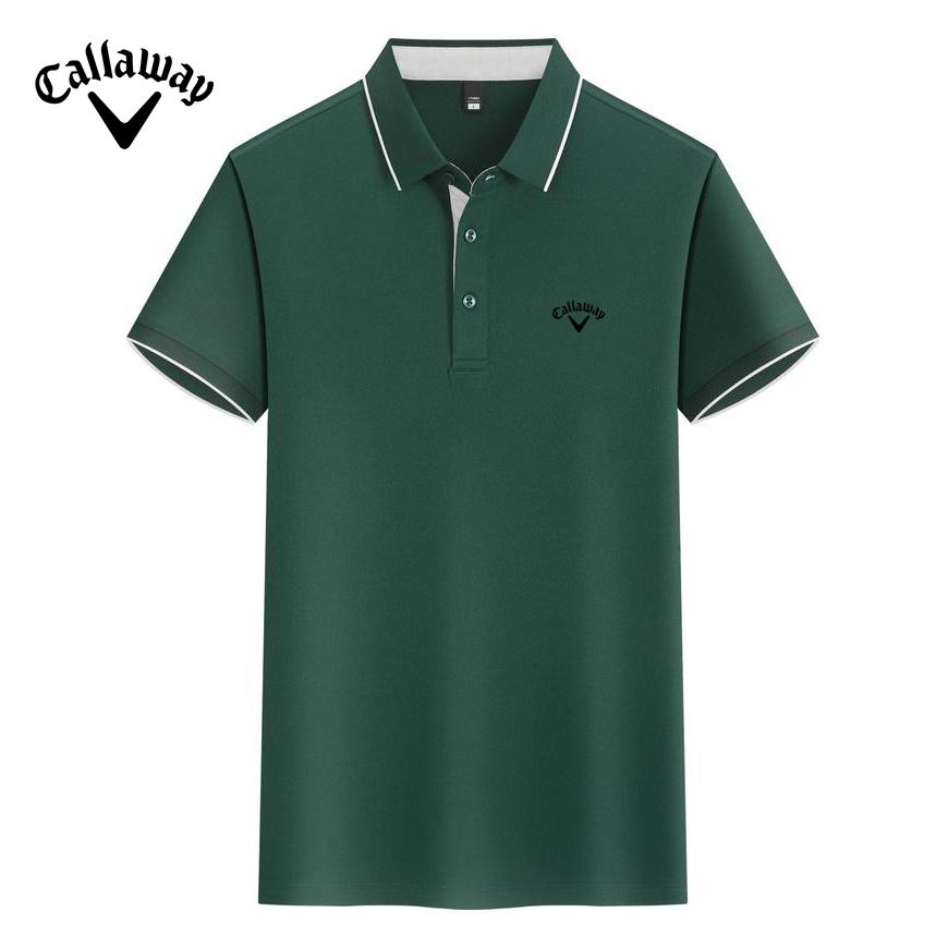 

Callaway 2025 Summer Men s and Women s Embroidery 5A Antibacterial Di Skin Cotton Comfortable Breathable Color Blocked Collar Polo Shirt 2XL темно-зелений колір