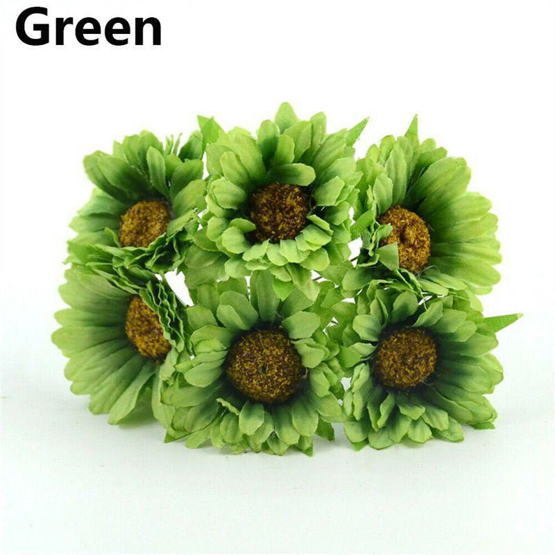 Lifelike 6pcs Artificial Gerbera Daisy Fake Silk Flower For Elegant Wedding Decor