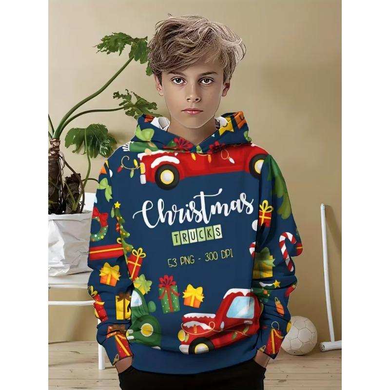 Christmas Hoodies for Kids Sweatshirts New Year Fashion Sweatshirts Casual Streetwear Santa Claus Kids Clothes Children Top