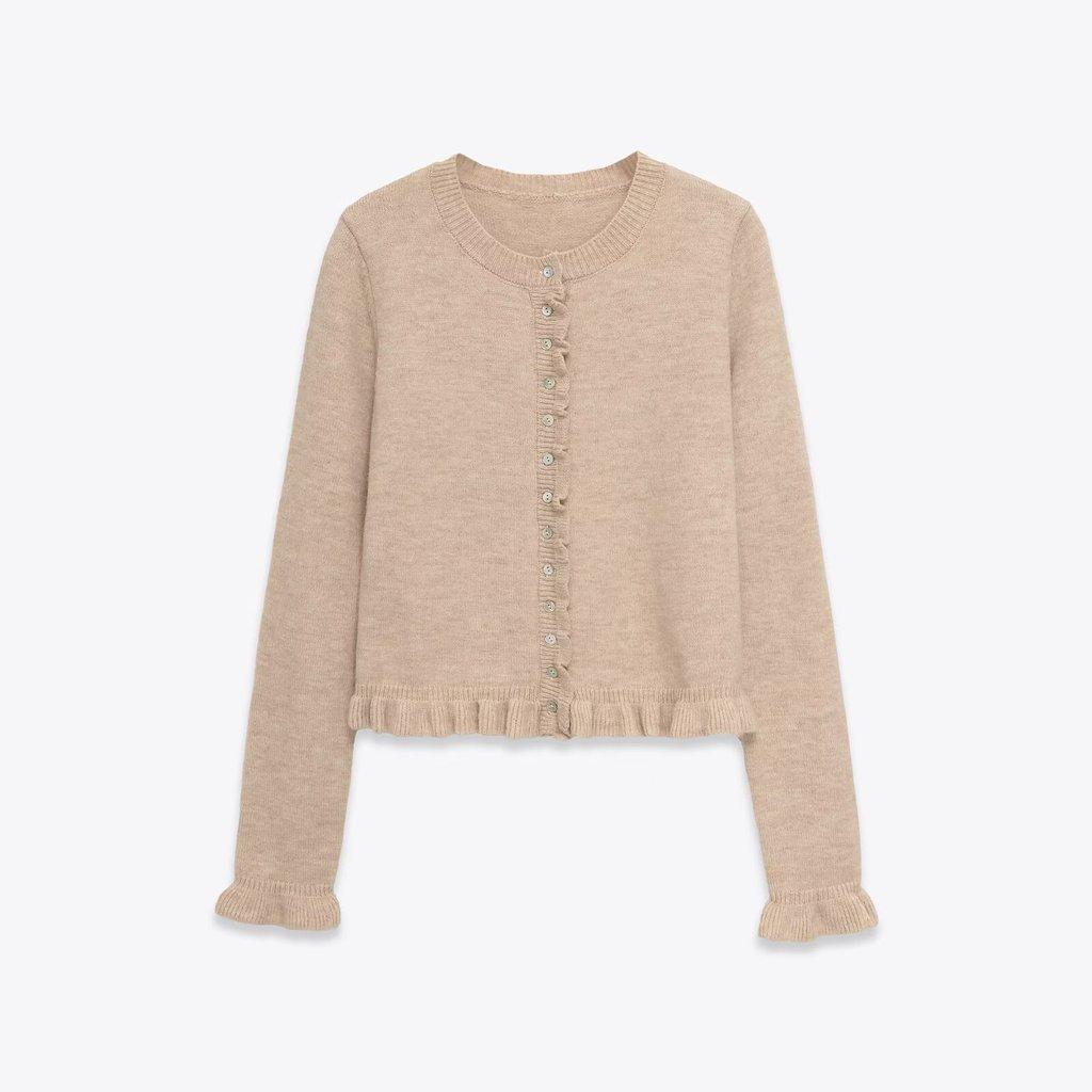 Streetwear Knit Cardigan With Button Detailing For Casual Women