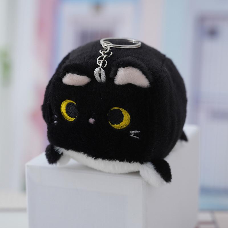 Cute Cartoon Cat Plush Toy Keychain Fluffy Pp Cotton Bag Accessory