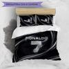 Set Lenzuola Stampate Cristiano Ronaldo 3 Pezzi Copriletto Accogliente Traspirante come Regalo per Inaugurazione Casa o Festa