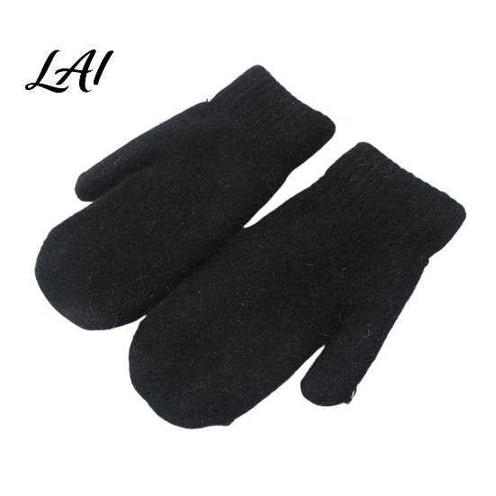 Soft Imitation Rabbit Fur Gloves 1 Pair Winter Warm Mittens for Women Cold Weather Plush Knit with Thick Lining And Elastic Rib Cuffs Outdoor Thermal