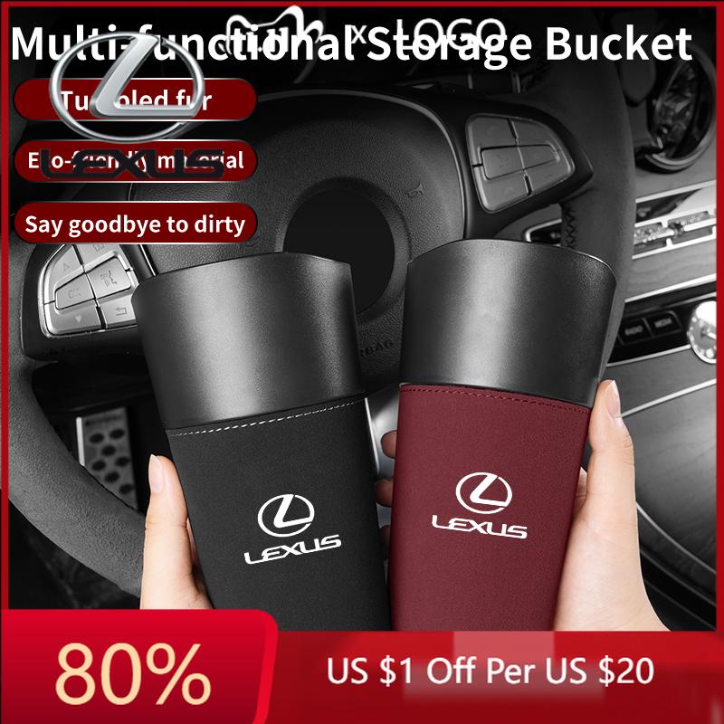 2026 Hot Interior Stickers Car Interior Console Organizer Mug Storage Bucket Door Trash Can For Lexus CT ES GS NX IS250 CT200h I PS3