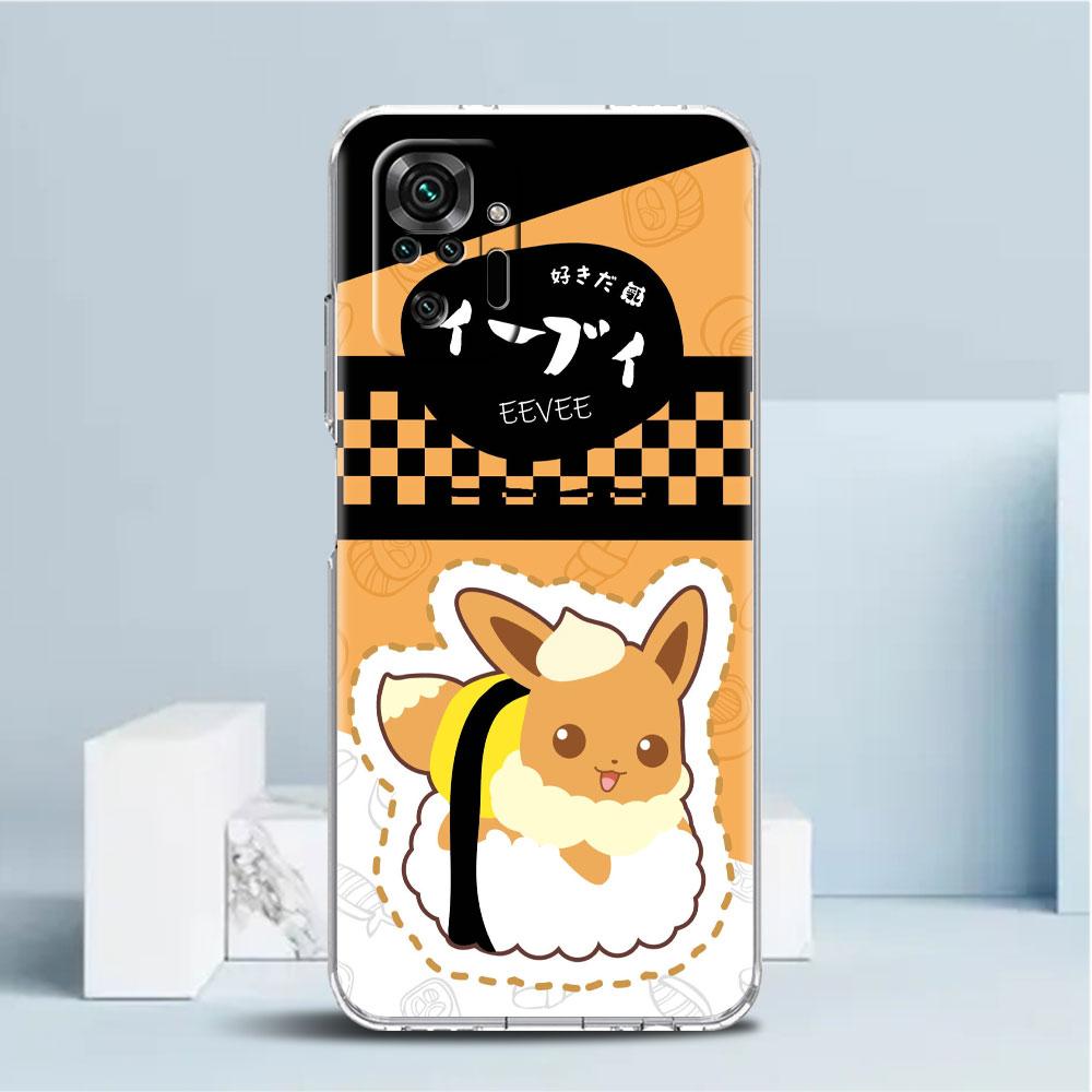 

Прозрачный чехол для Xiaomi Redmi Note 11 Pro 10 9 9S 8 8T 7 9A 9C 9T 10 10C K40 Прозрачная мягкая обложка для телефона Мультяшный Покемон Суши Redmi Note 11 Pro 5G