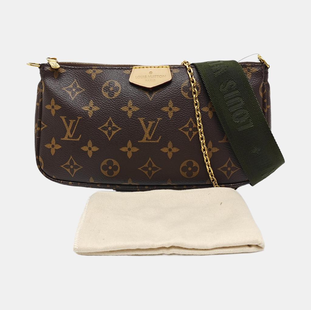 [Použité] Multi Pochette Accessoires Řetízková Monogramová Pět-v-jednom Kombinovaná Taška Potahované Plátno Kůže Mahjong Taška Podpažní Ruční - Velmi Dobrý #1GED4F6