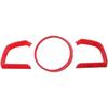 Car Interior Red Carbon Fiber ABS Accessories Interior Compatible with Mazda 3 Hatchback Sedan 2014-2018 Dashboard Instrument Meter Panel Cover