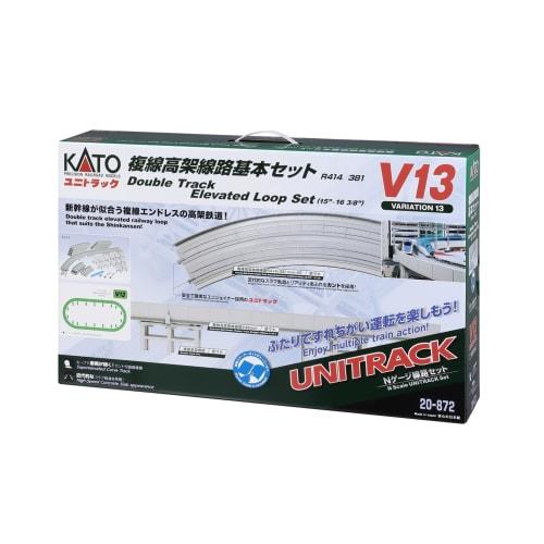

KATO N Gauge V13 Double-Track Elevated Track Basic Set (R414/381) 20-872 Model Railroad Rail Set