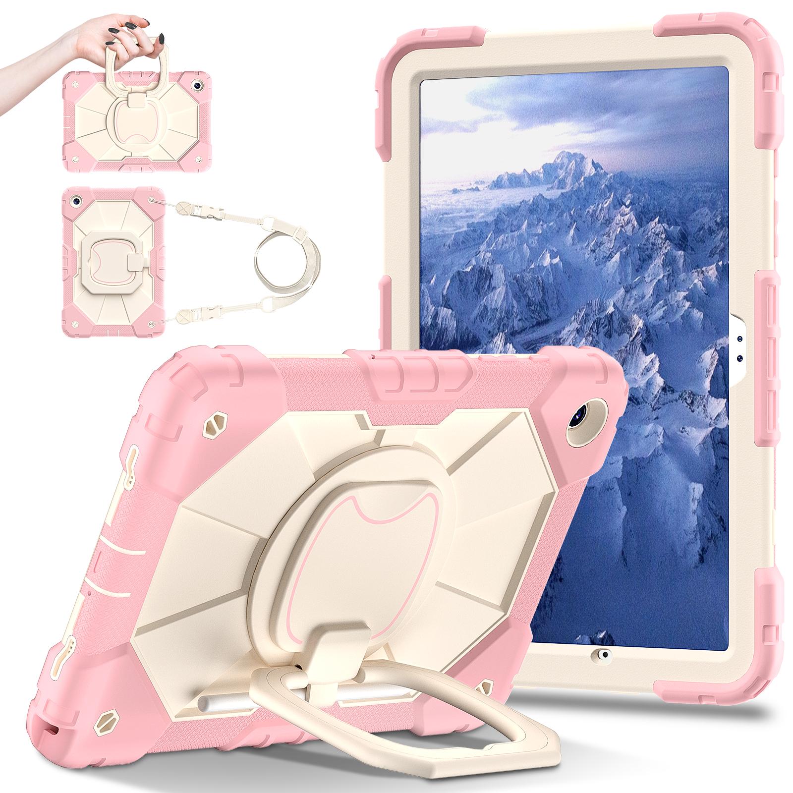 

Поворотный прочный чехол для Samsung Tab A11 A9 Plus 2025 2023 11 SM-230 X236 X210 X215 X216 X218 Защитная крышка с подставкой, ручкой, захватом A9 Plus SM-X210 X216 розового золота