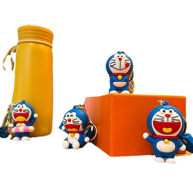 Doraemon Cartoon Keychain Couple Backpack Hanging Decorations Creative Car Accessories Keychain Figurine Toys Anime Cartoon