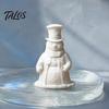 Unique Christmas Present 3D Printed Gentleman Snowman Figurine, Decorative Desktop Ornament, DIY Paintable White Unpainted Craft Ornament Statue